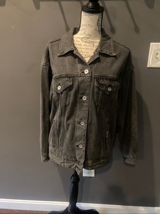 wild fable Jackets & Blazers - Wild fable size small oversized gray thick denim jacket EUC